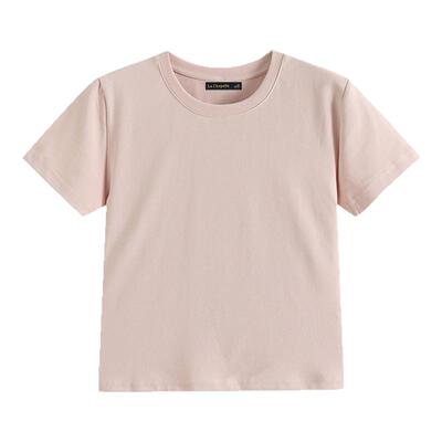 拉夏贝尔/La Chapelle辣妹纯色短袖T恤女夏季新款基础款百搭上衣