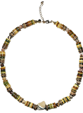 waki岛屿博物馆贝壳彩色串珠项链