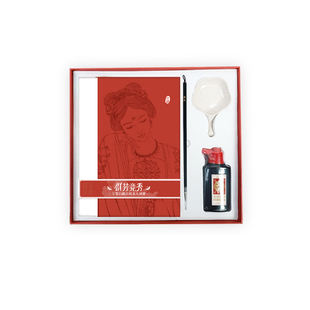 【开学墙推】飞乐鸟群芳竞秀古风美人 怀袖雅物工笔白描国画礼盒