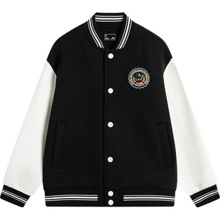 李宁男童装夹克男小大童运动生活系列开衫长袖外套2025年新款春装