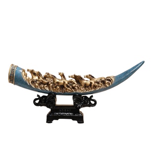 八骏马到功成乔迁礼物摆件电视柜桌面餐边柜玄关工艺品大象装饰品