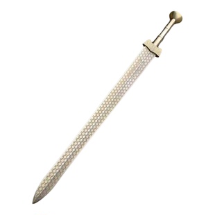 纯铜宝剑越王勾践剑龙泉仿古青铜剑短剑收藏摆件道具刀剑未开刃