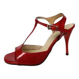 专业纯手工制作女士硬底羊皮红色性感阿根廷探戈salsa摩登舞鞋