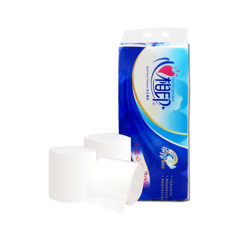 心相印无芯卷纸卫生纸2000g家用实惠家庭装厕所手纸卷筒纸整箱批