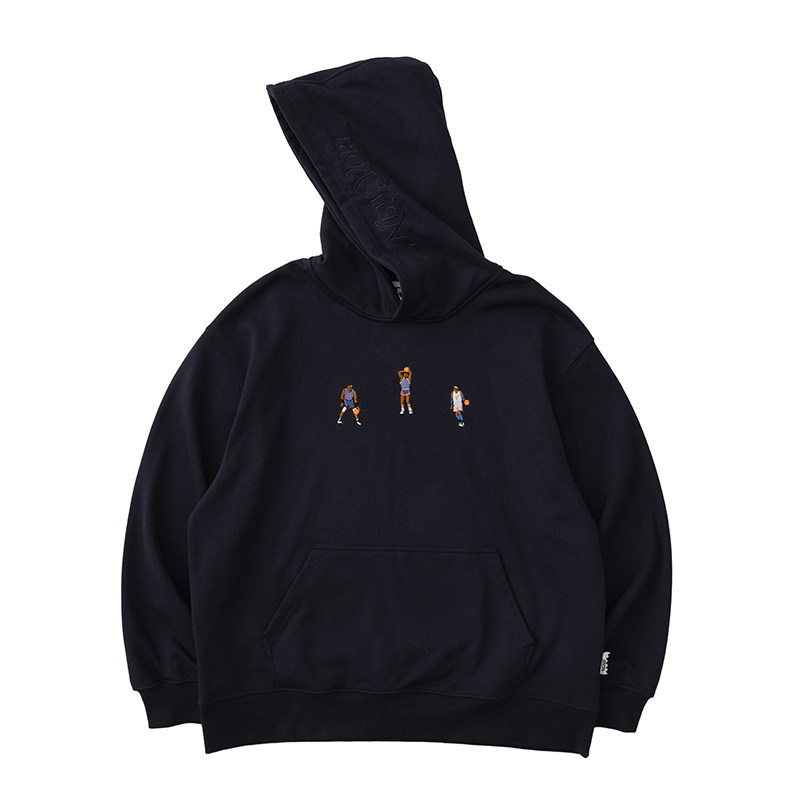 Battles 纽约尼克斯篮球连帽卫衣刺绣420g重磅美式休闲宽松帽衫