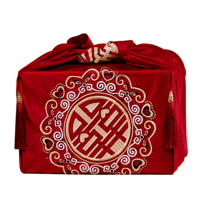 佰聚鑫结婚包袱皮刺绣红包袱布