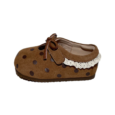 2026春女童波点软底学步鞋公主鞋