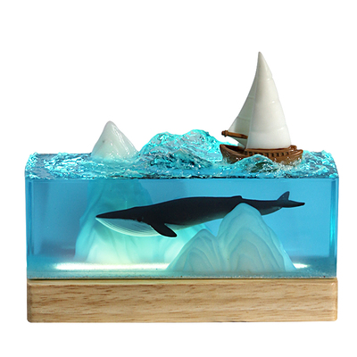 治愈系海洋帆船鲸鱼USB小夜灯