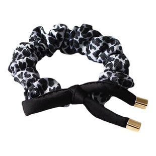 川野法式蝴蝶结豹纹小肠发圈新款时尚高级感扎马尾的皮筋头饰发饰