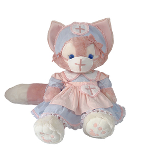 南风格子手作超大号L码玲娜贝儿娃衣原创手作Linabell着替护士裙