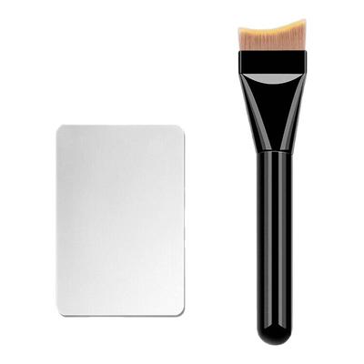 月牙粉底刷弧形扁头超薄底妆刷