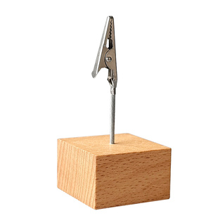 实木创意桌面标签夹价格展示牌便签夹子立式咖啡厅面包店产品介绍牌木质台卡小立牌桌卡支架桌牌标价签广告牌