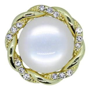 KOUCIY猫眼石镶钻纽扣小香风扣子高端金色装饰扣西装毛衣金属钮扣