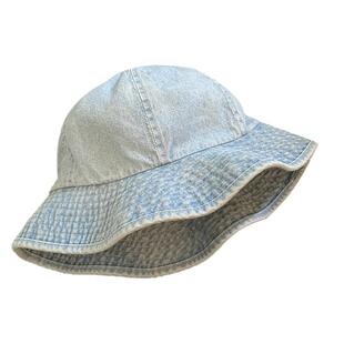 牛仔渔夫帽女春夏季日系大头围遮阳防晒盆帽百搭显脸小水桶帽子潮