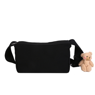 包包女2024新款休闲斜挎百搭日系春夏大学生上课大容量单肩帆布包