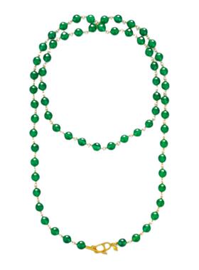 曼古银金风玉露长款毛衣链