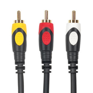 一线丰旭莲花线三对三RCA功放老电视机DVD放映机3对3视频红黄白三色差AV连接线机顶盒CD音视频同轴数字信号