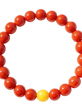 保山南红手串云南宝山牛血红色