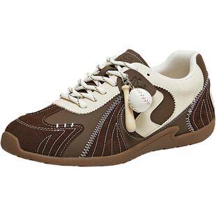 百思图2026春季新款潮酷内增高德训鞋户外运动鞋女休闲鞋UYJ01AM6