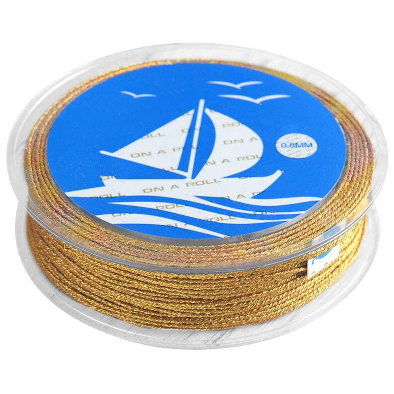 3/6/9/12/15股 串珠编绳金线手工编织绳72玉线金银线手链手绳刺绣