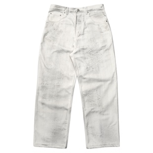Far Archive 25ss 复古水洗做旧破坏牛仔裤 脏染擦色工装长裤韩国