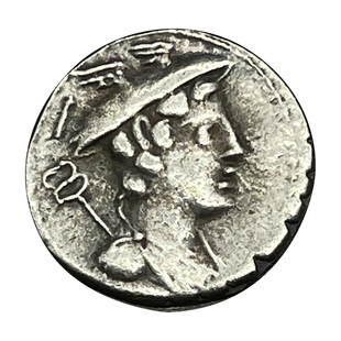 古罗马银币墨丘利赫尔墨斯双子座处女座吊坠希腊神话故事硬币项链