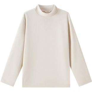 流石男装半高领长袖T恤2025年秋冬季新款男生保暖套头打底衫上衣