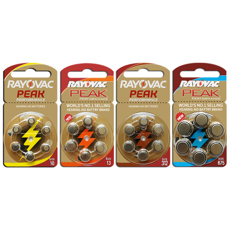 雷特威peak助听器专用原装纽扣A13电池A10锌空气A675电子A312配件