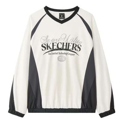 Skechers斯凯奇春男女款宽松针织套头衫圆领卫衣 L125U048/0074