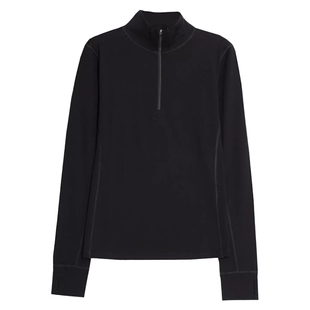 美利奴羊毛速干衣可夫特户外女长袖半拉链徒步打底衫运动上衣H25