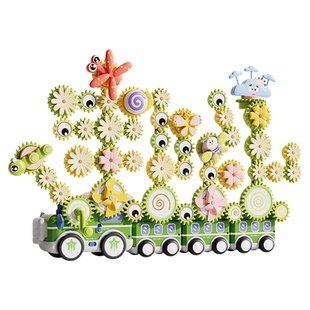 淘嘟嘟电动百变齿轮拼装积木花儿童益智玩具小男女孩生日礼物3岁6