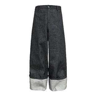 JCAESAR DENIMS 翻边原牛牛仔裤 挺阔 固色预水洗 两侧大弧度设计