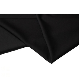 进口哥弟布料服装面料高档抗皱春秋四面弹裤料纯黑色罗马服装面料