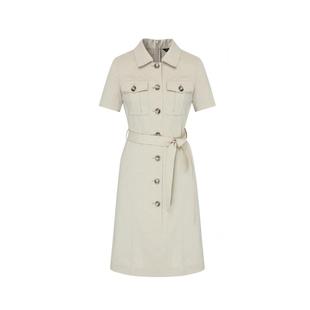 Scofield职场通勤西装裙优雅收腰仿亚麻连衣裙女装夏季裙子