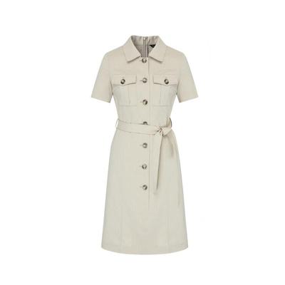 SCOFIELD亚麻通勤收腰西装裙