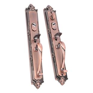 老式罗普斯金铝合金大门锁对开双开拇指按压门大把手面板锁芯锁体