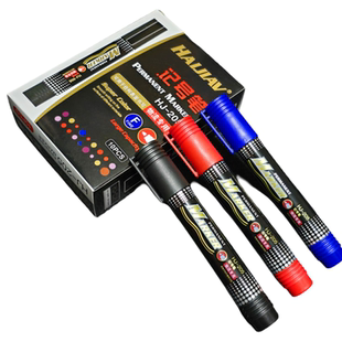 油性记号笔防水速干不掉色黑色大头笔加粗大号大容量加墨工地物流