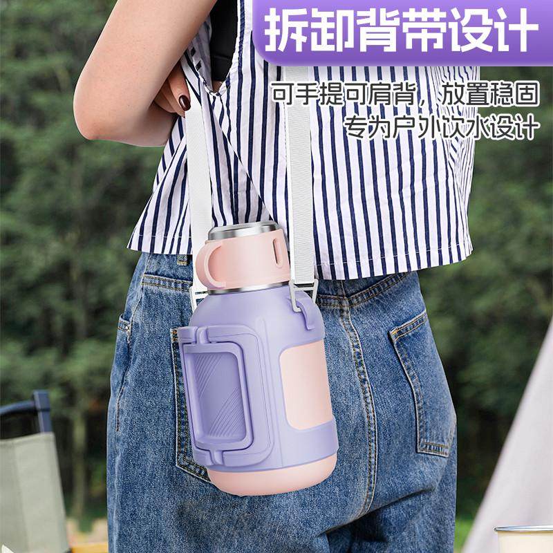 保温杯矮胖大容量户外保冷316不锈钢便携旅行壶保温壶热水瓶水壶