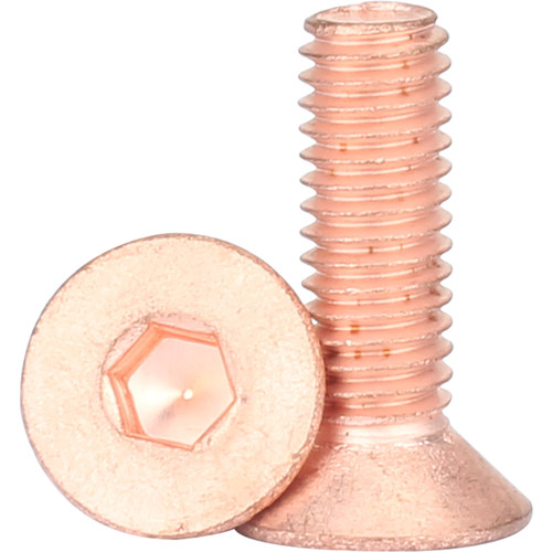 T2紫铜沉头内六角螺丝导电红铜纯铜平头螺栓平杯M2M2.5M3M4M5M6M8