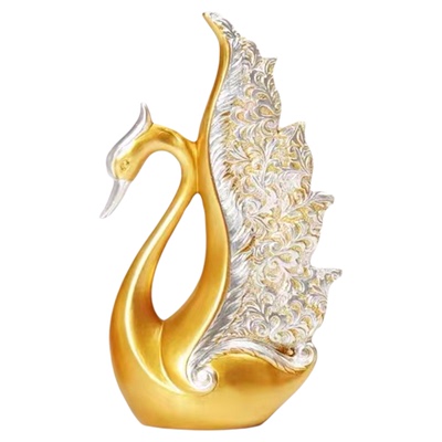 情侣天鹅摆件现代轻奢电视柜摆件酒柜装饰品客厅桌面玄关工艺家居