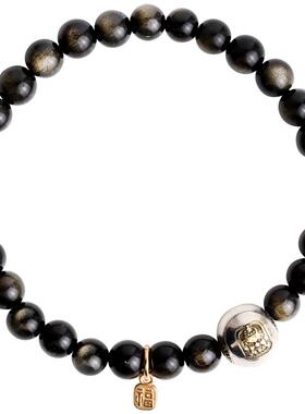 心斋堂金曜石黄财神手串