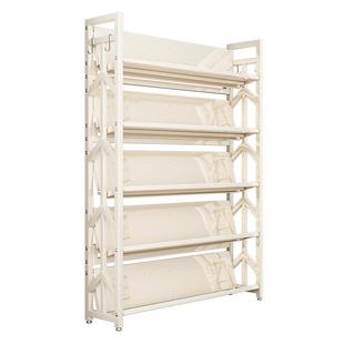 钢制书架落地置物架家用可移动铁艺架子一体靠墙学生书桌收纳整理