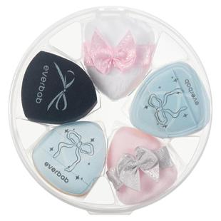 everbab棉花糖气垫粉扑散粉粉底液定妆海绵三角饭团蝴蝶结粉饼扑