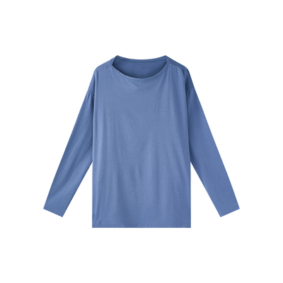 小禾【龟背T】高支精梳棉超细纱一字领立裁龟背轻薄透气柔软长T