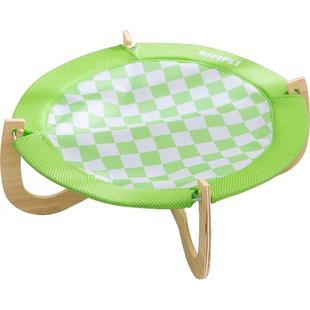 猫窝四季通用棋盘格圆形离地猫床春夏季宠物凉窝小猫猫凉席行军床