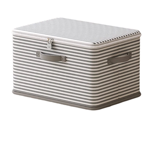 三面提手带锁收纳箱家用衣柜装衣服被子玩具整理箱盒折叠物箱神器