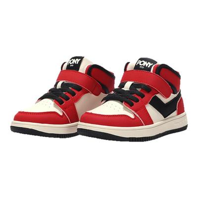 pony冬季中大童高帮板鞋