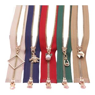 包邮 纯铜双开尾5号金属双头拉链辅料双向拉锁羽绒服拉链配件拉锁