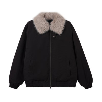 LR MADE 25AW 3M棉内夹层 可拆卸毛领 保暖短款派克棉服夹克外套