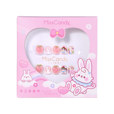 MissCandy儿童手工穿戴甲2026新款高级感短款美甲贴片女孩DIY礼物